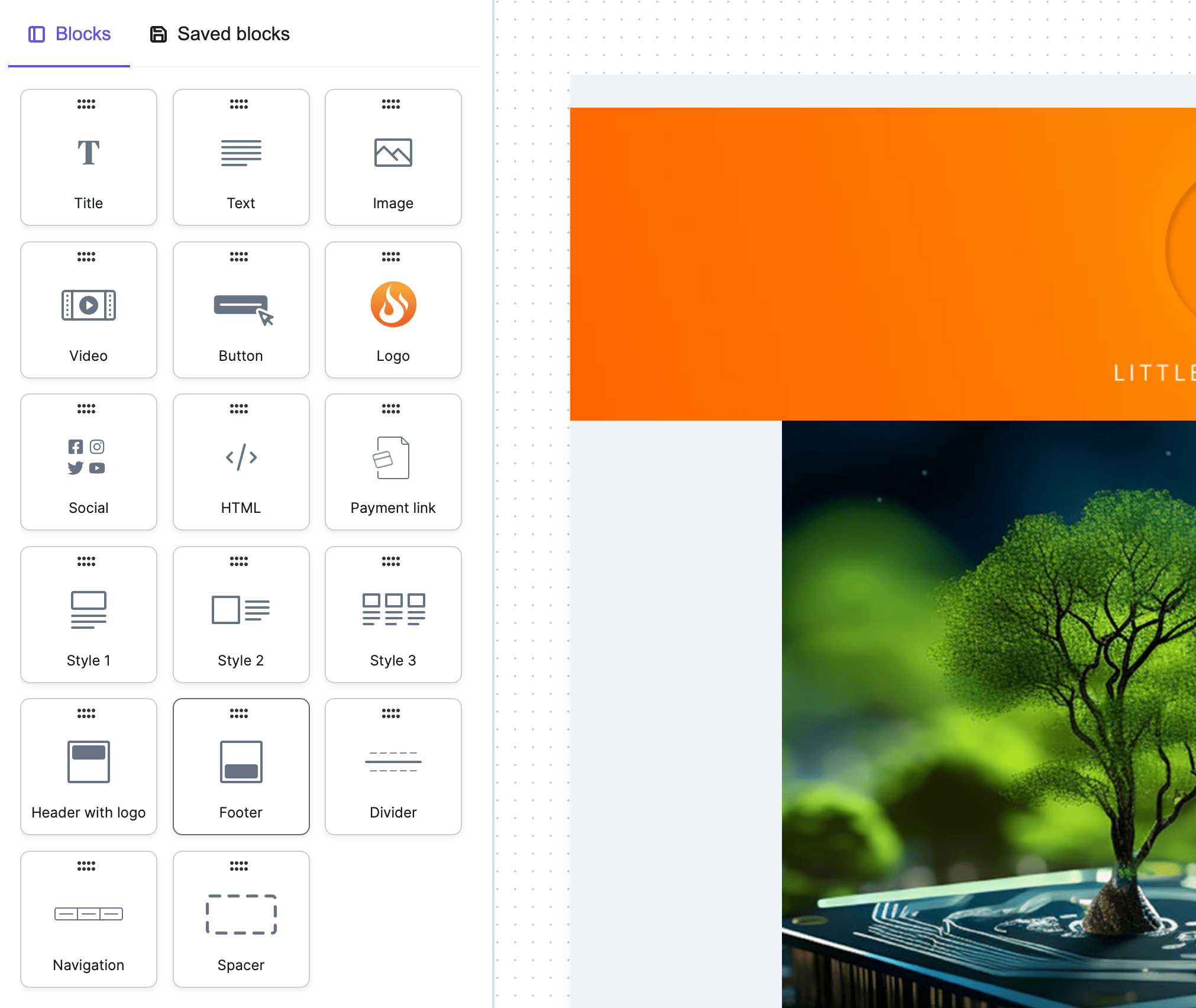 A screen shot from Brevo email marketing software