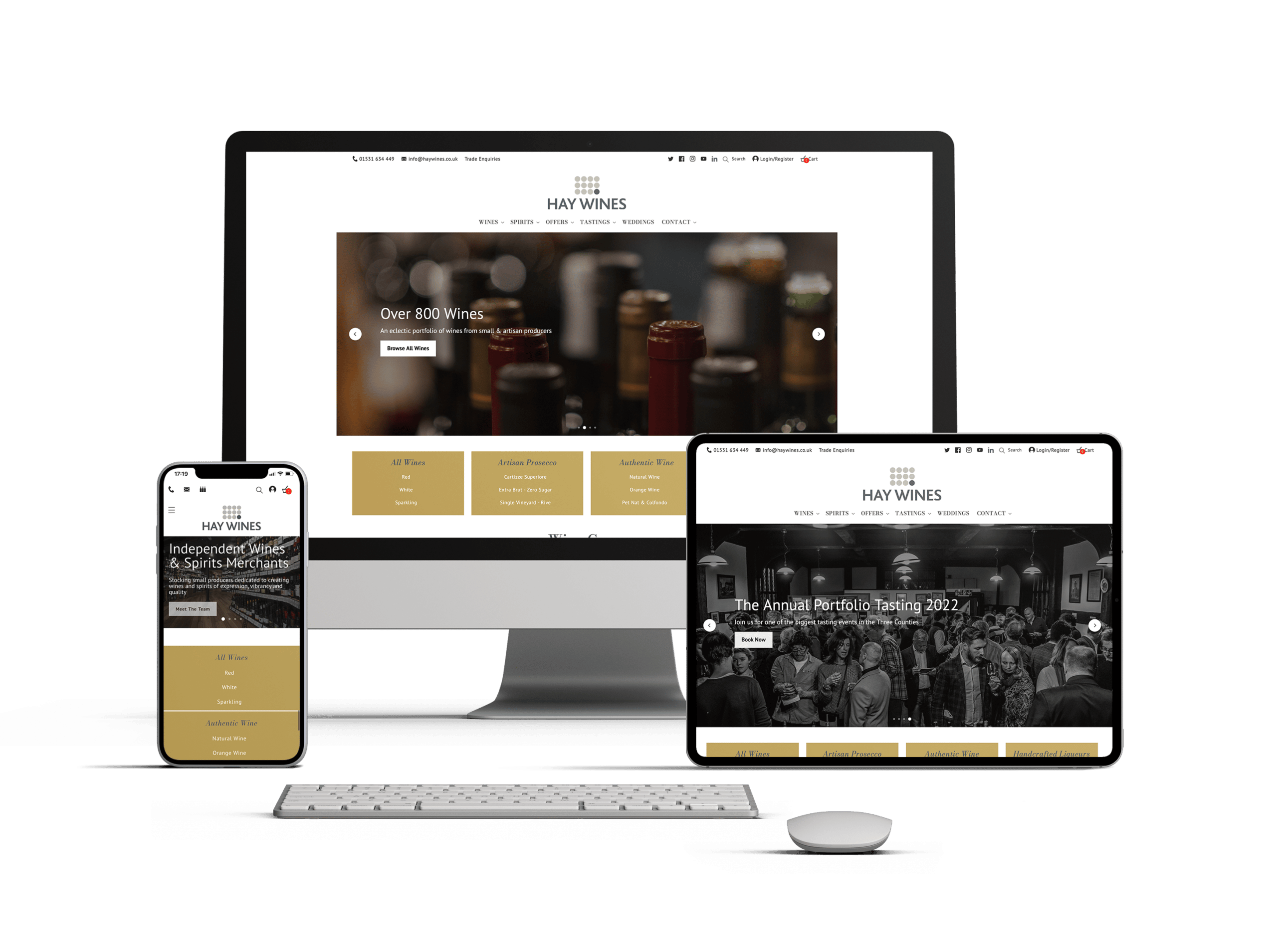 Hay Wines new website  - e-commerce web development by Little Fire Digital
