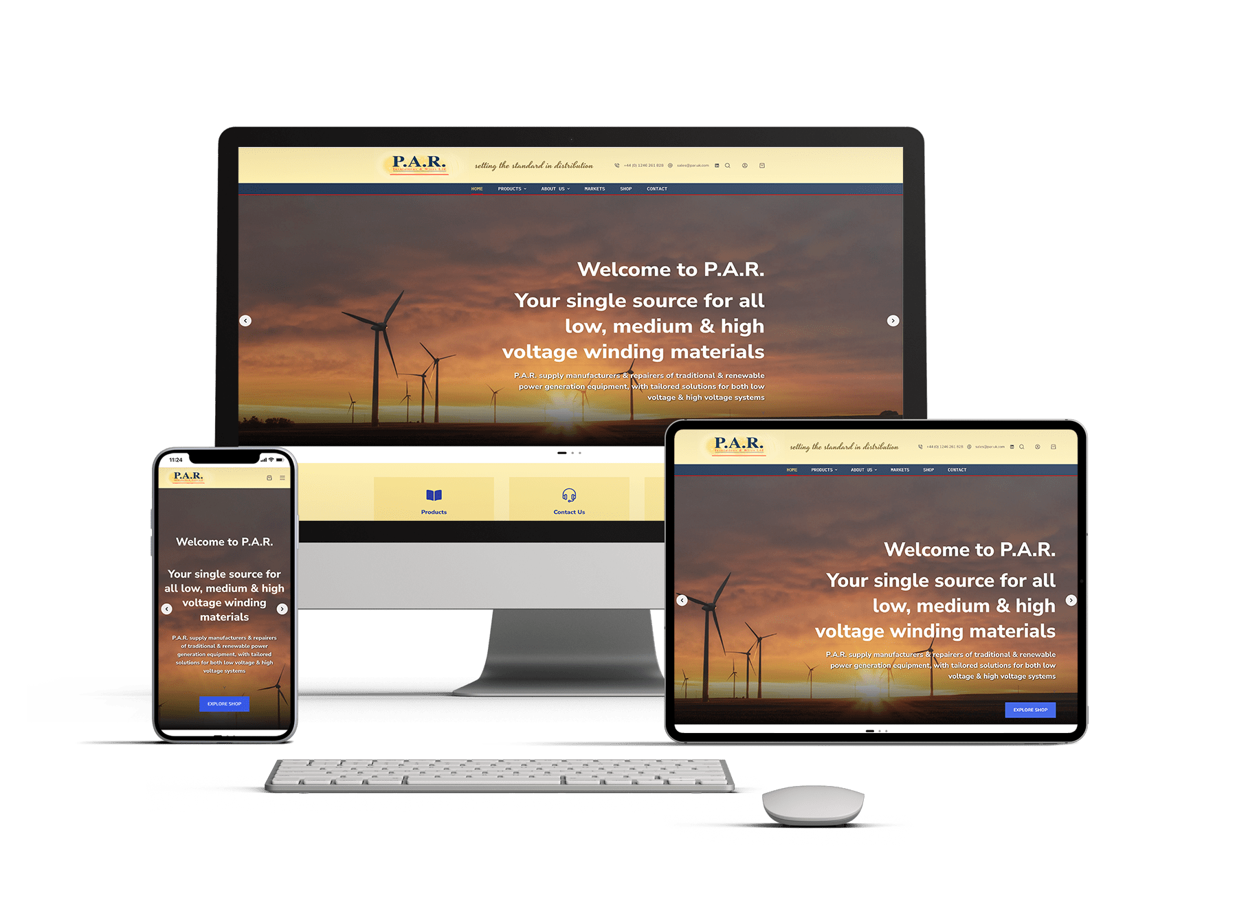 A new website - fresh e-commerce for P.A.R. Insulations and Wires