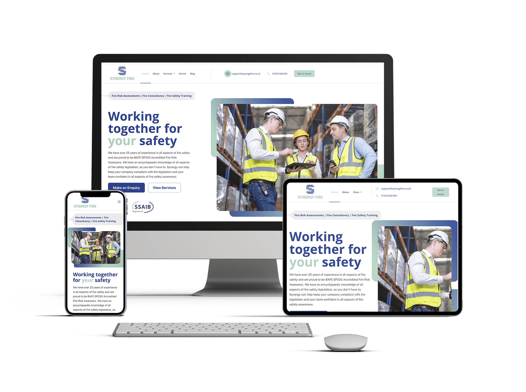 A new website design fro Synergy Fire Engineering