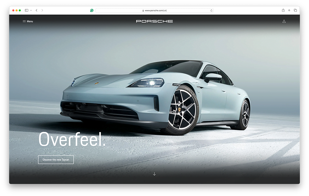 Auto homepage design - porsche - Websites Look the Same