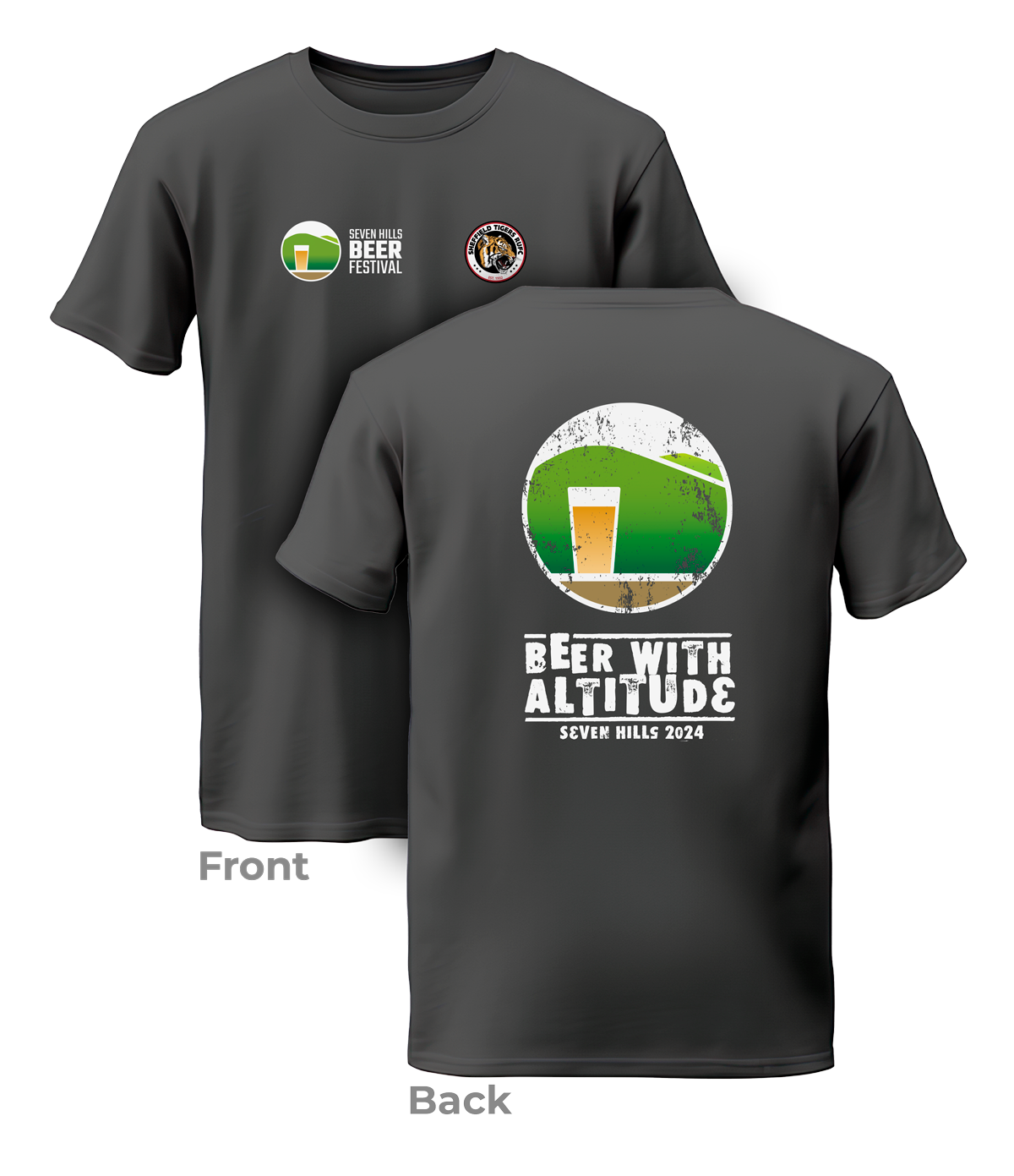 Beer with Altitude - The 7 Hills Beer Festival tee shirt
