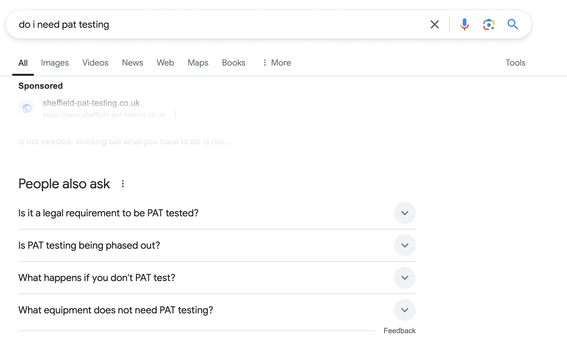 Google search results - People also ask
