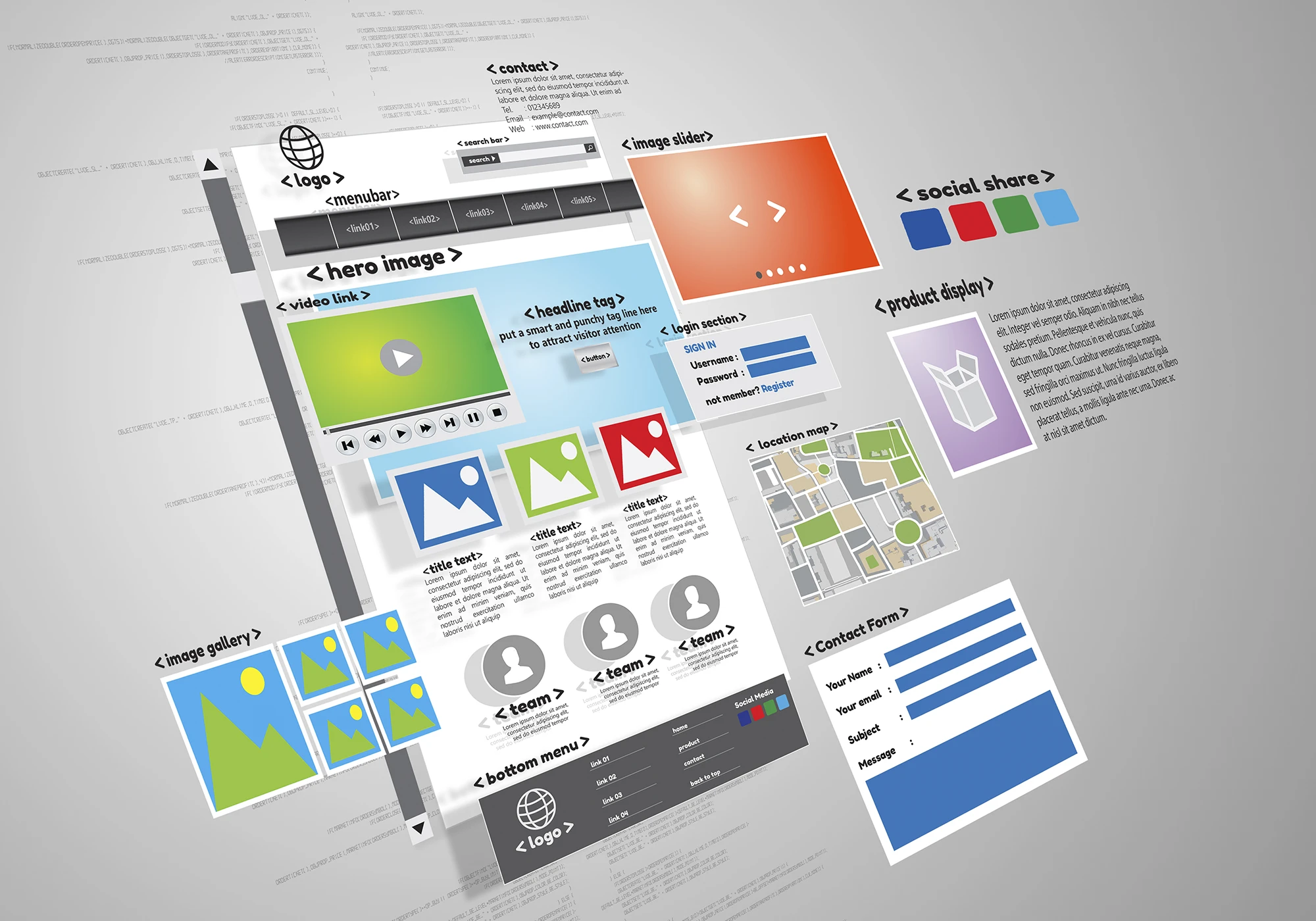 Website redesign abstract