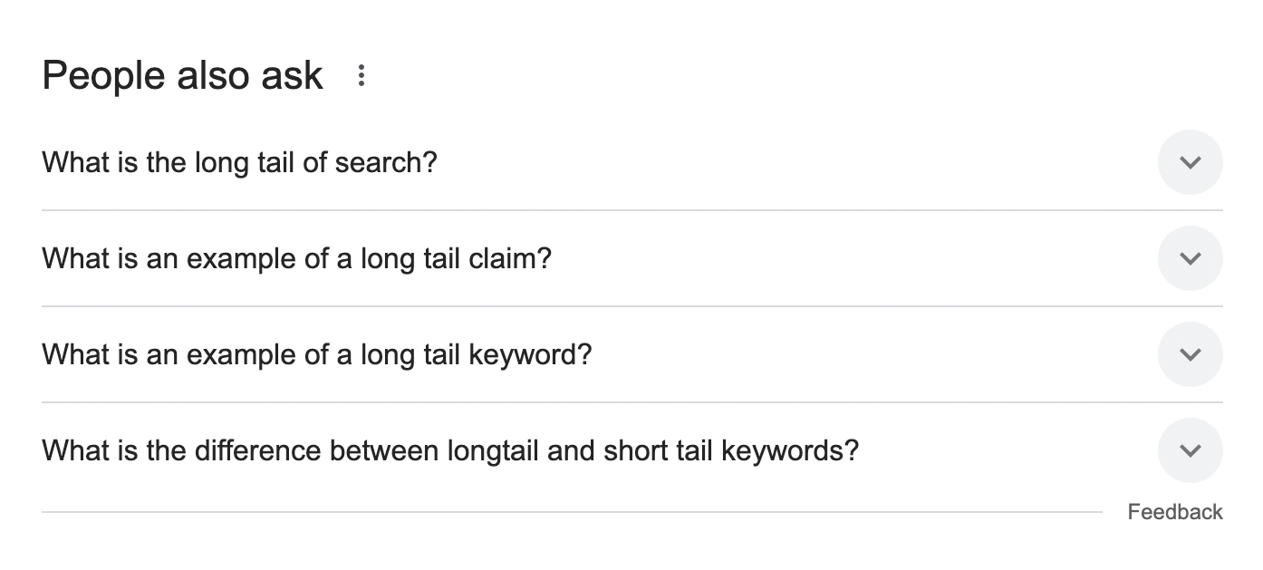 People also Ask in Google search is a great place to start when writing a blog post