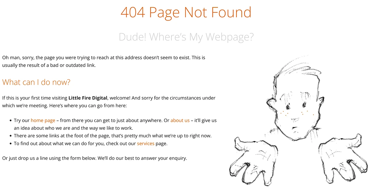 Status codes in action –the Little Fire Digital 404 page