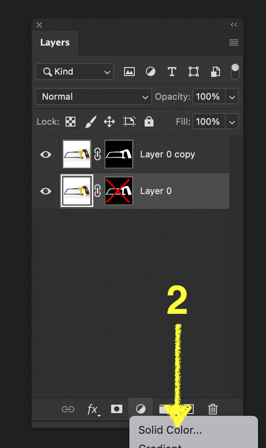 Cutting out a product image in photoshop - after