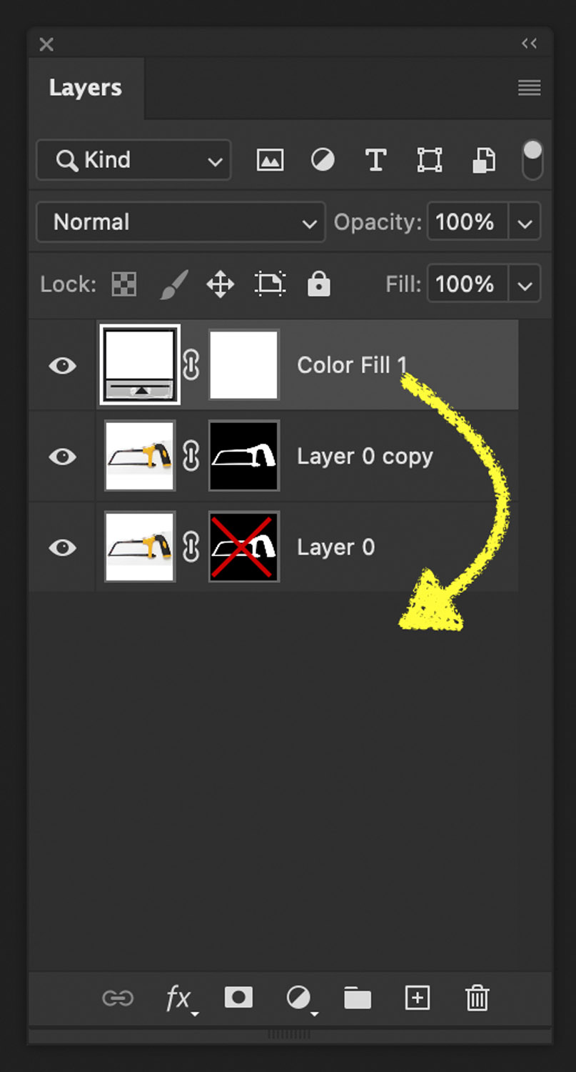 Cutting out a product image in photoshop - after