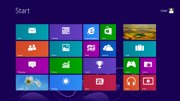 The windows 8 Start Screen