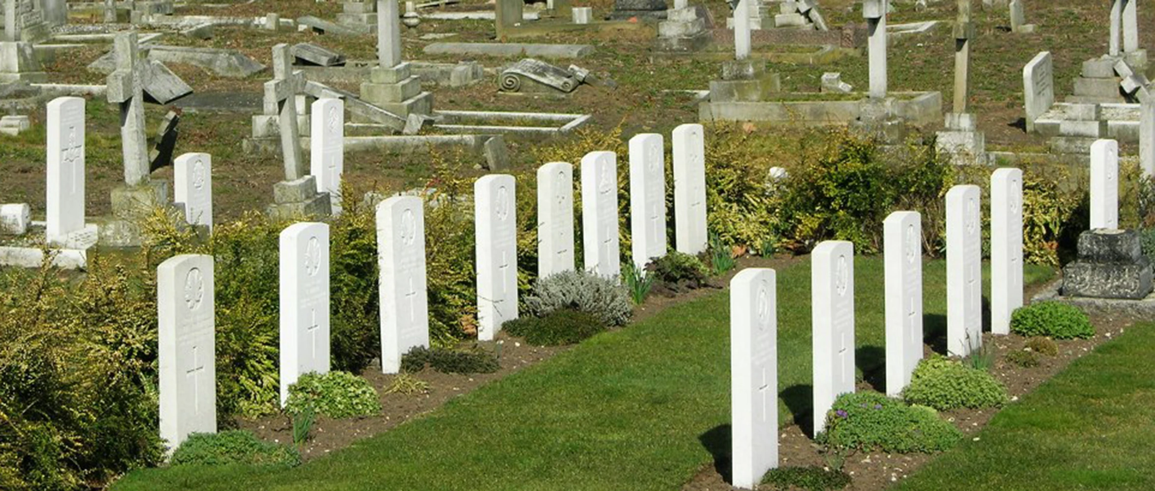 Military graves at Kensal Rise cemetery, London