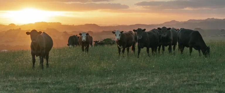 Well kept cows in a field